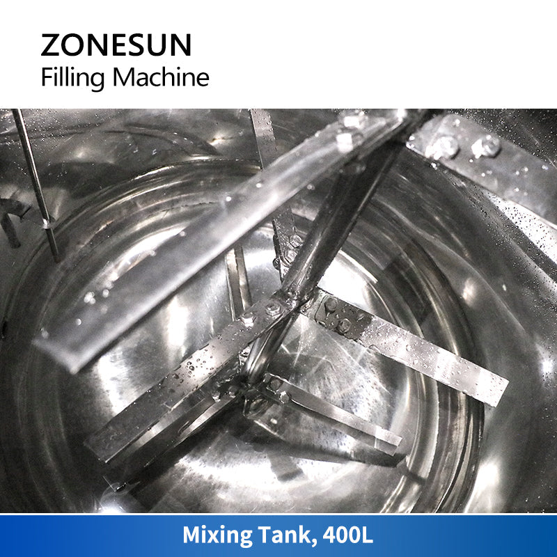 ZONESUN ZS-YT6T-6V Automatic Piston Pump Liquid Filling Machine With MIxing Tank