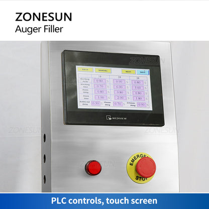 ZONESUN ZS-FM4A Máquina automática de enchimento de pó servomotor de 3 cabeças 