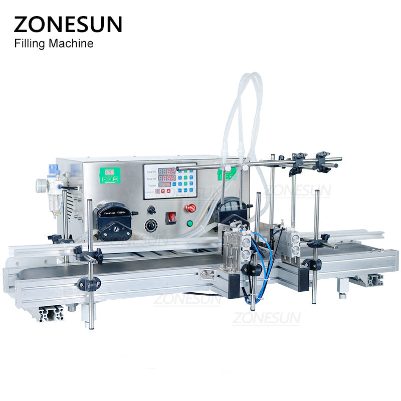 ZONESUN ZS-DTPP-2 Automatic 2 Heads Peristaltic Pump Liquid Filling Machine