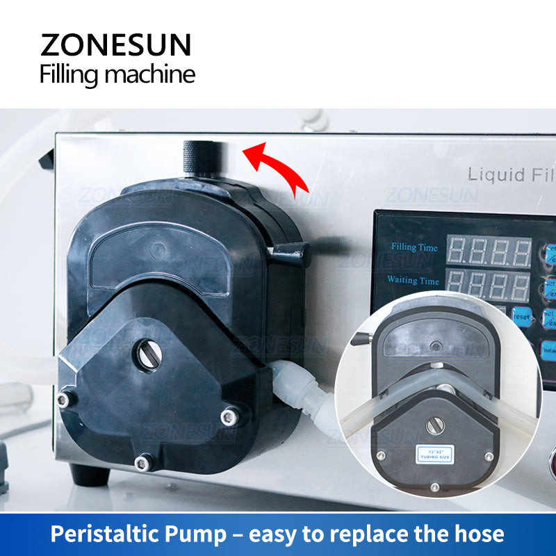 ZONESUN ZS-YTPPR1 Máquina de enchimento de líquido com bomba peristáltica de grande fluxo semiautomática