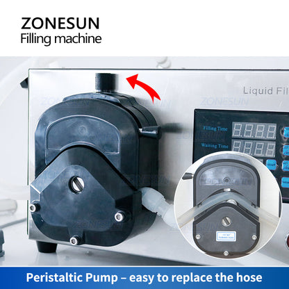 ZONESUN ZS-YTPPR1 Máquina de enchimento de líquido com bomba peristáltica de grande fluxo semiautomática