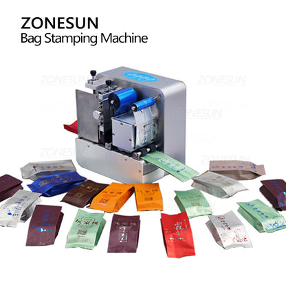 ZONESUN ZS-F550 Máquina de estampado de bolsas de té y café sin placa digital 