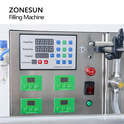 ZONESUN ZS-DTMP4Y Máquina automática de llenado de líquidos con bomba magnética de 4 cabezales 