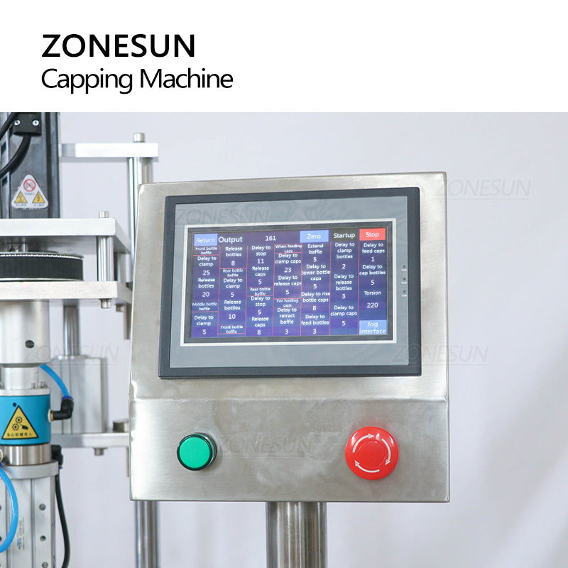 ZONESUN ZS-XG440F Máquina automática personalizada para tampar garrafas irregulares 