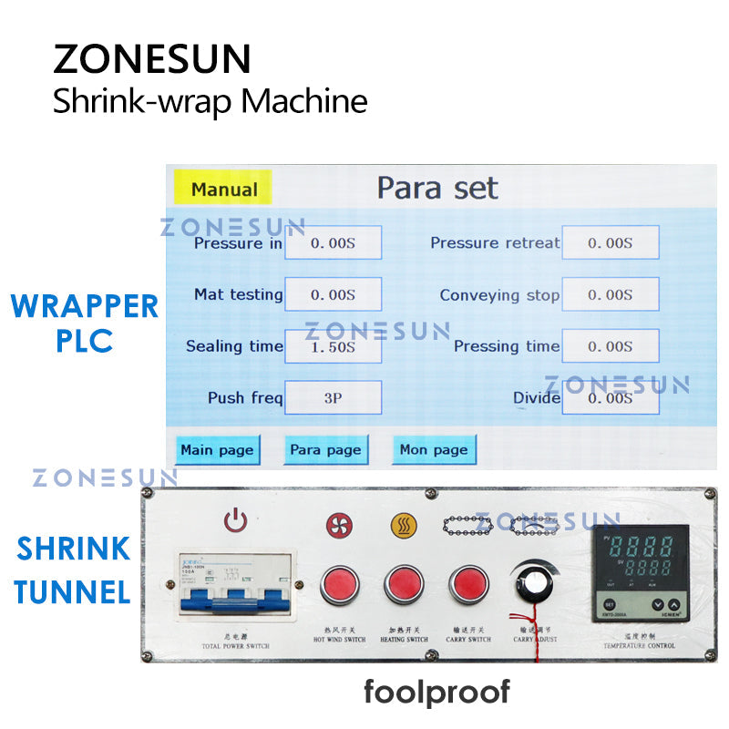 ZONESUN ZS-SPL4 Máquina automática de envasado y encogimiento de botellas 