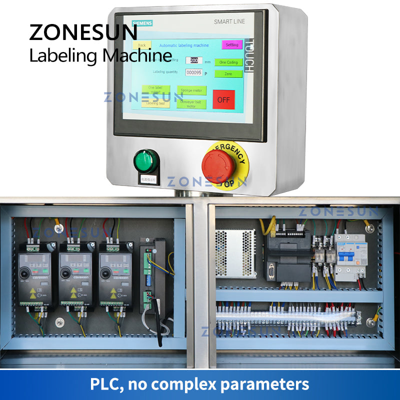 Zonesun ZS-TB200R Wrap Around Label Applicator Controls
