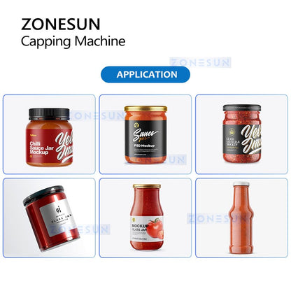 ZONESUN ZS-XG440T Servo Motor Capping Machine with Cap Elevator Capping Machine ZONESUN 