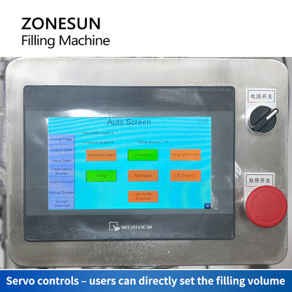 ZONESUN ZS-YT6T-6PX Máquina de llenado de pasta con servomotor de 6 boquillas con bomba de alimentación 