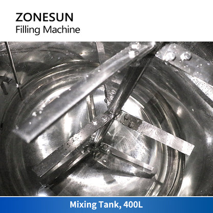 Máquina de llenado de pasta con bomba de pistón neumática automática ZONESUN ZS-DTPT2 con tanque mezclador y bomba de alimentación 