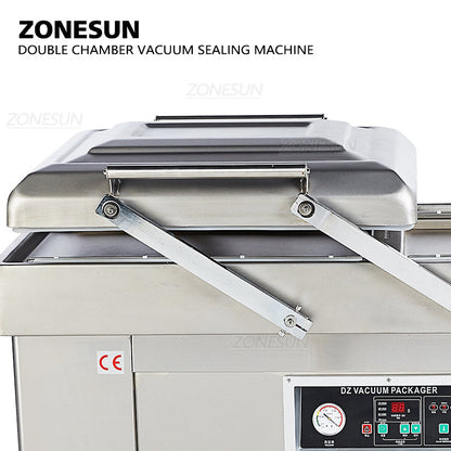 ZONESUN ZS-DZ400 Automatic Double Chamber Vacuum Sealing Machine With Date Coder