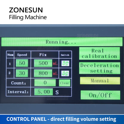 ZONESUN ZS-G25A2 High Flow Rate 2 Nozzles Magnetic Pump Corrosive Liquid Filling Machine