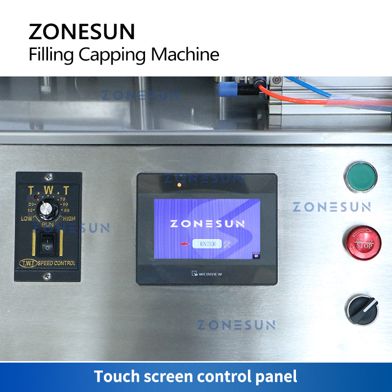 ZONESUN ZS-AFC7 Máquina de enchimento e tampagem de líquido de bomba magnética de bico único 