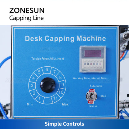 ZONESUN ZS-XG6100C Máquina tapadora de rosca automática 