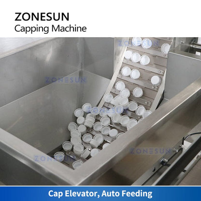 ZONESUN ZS-XG440T Servo Motor Capping Machine with Cap Elevator Capping Machine ZONESUN 