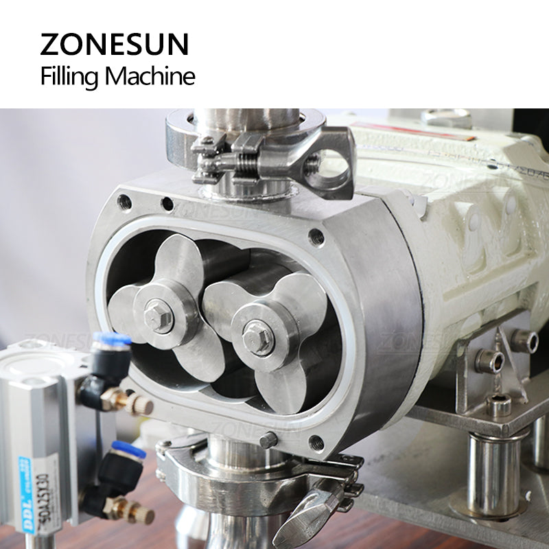 ZONESUN ZS-DTGT900P Pasta de bomba de rotor automática/máquina de enchimento de líquido viscoso com funil