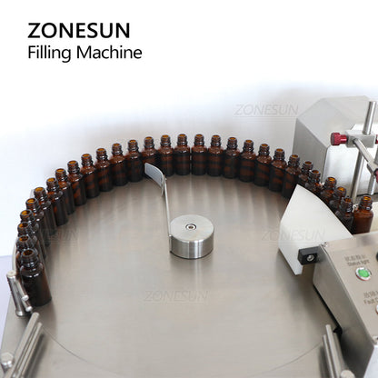 ZONESUN ZS-LPG1 Automatic Ceramic Pump Liquid Filling Machine with Bottle Sorting Unscrambler