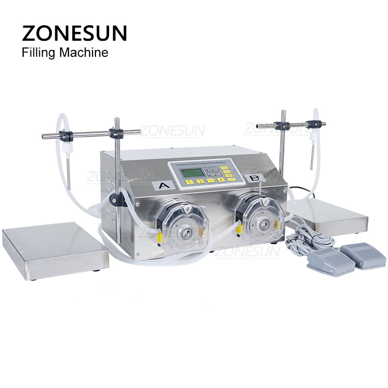 ZONESUN ZS-PP532W 30-6000ml Máquina de llenado de pesaje de líquidos con bomba peristáltica 