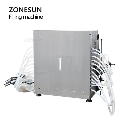 ZONESUN ZS-DPYT12P Máquina semiautomática de llenado de líquidos con bomba de diafragma de 12 boquillas