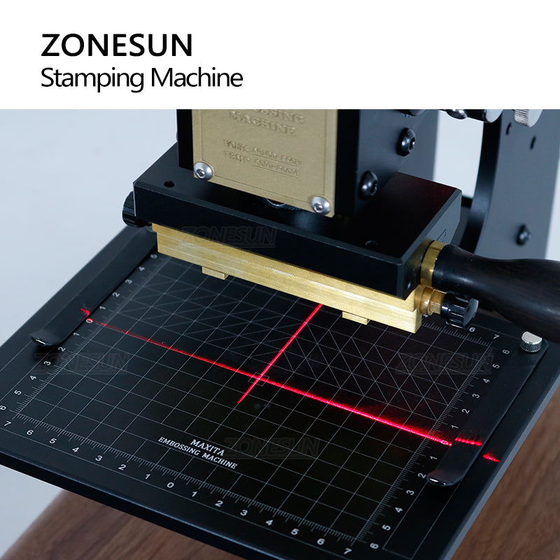 ZONESUN Máquina manual de estampagem a quente com controle deslizante de posicionamento