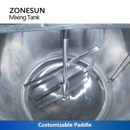 Tanque de mistura e aquecimento de pasta de aço inoxidável ZONESUN ZS-MB1000L 