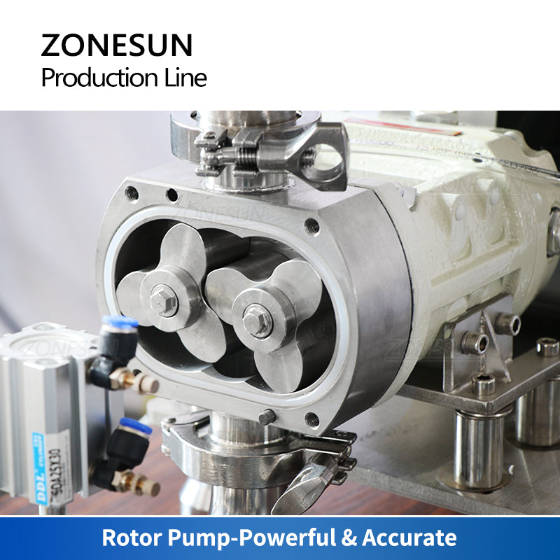 ZONESUN Servo Motor Bomba Rotor Pasta Enchendo Parafuso Tampando Garrafa Redonda Rotulagem Linha de Produção 