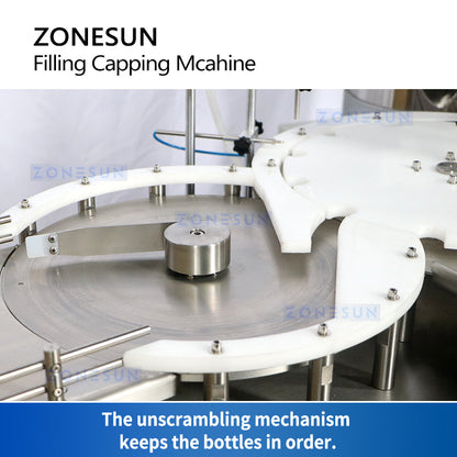 ZONESUN ZS-AFC7A Máquina de enchimento de líquido com bomba magnética com alimentador de tampa 