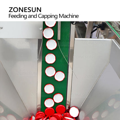 ZONESUN ZS-XGVS1 Máquina automática de tampar a vácuo com alimentador de tampa 