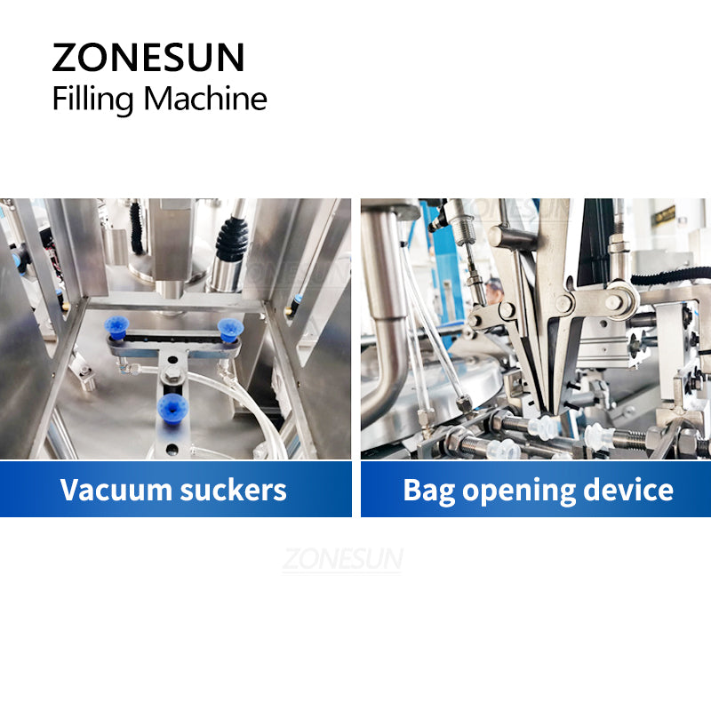 ZONESUN ZS-GB200 Pesagem de Grânulos, Alimentação, Enchimento, Seladora 