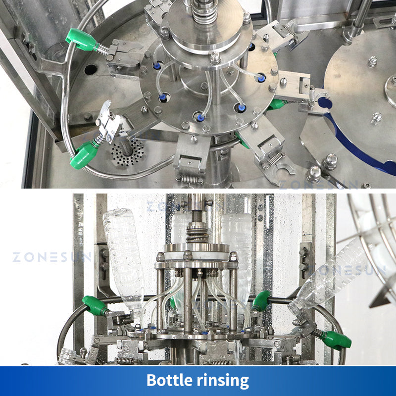 ZONESUN ZS-AFC883 Liquid Bottle Rinsing Filling Capping Production Line