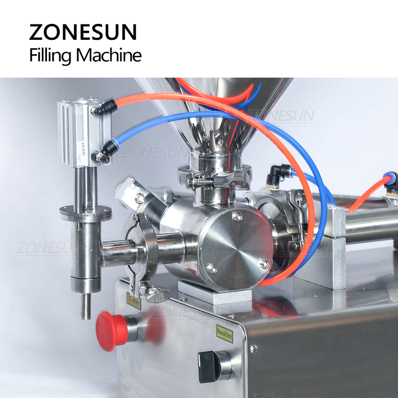 ZONESUN ZS-GTPC1 Pneumatic Paste Viscous Liquid Filling Machine with Conveyor