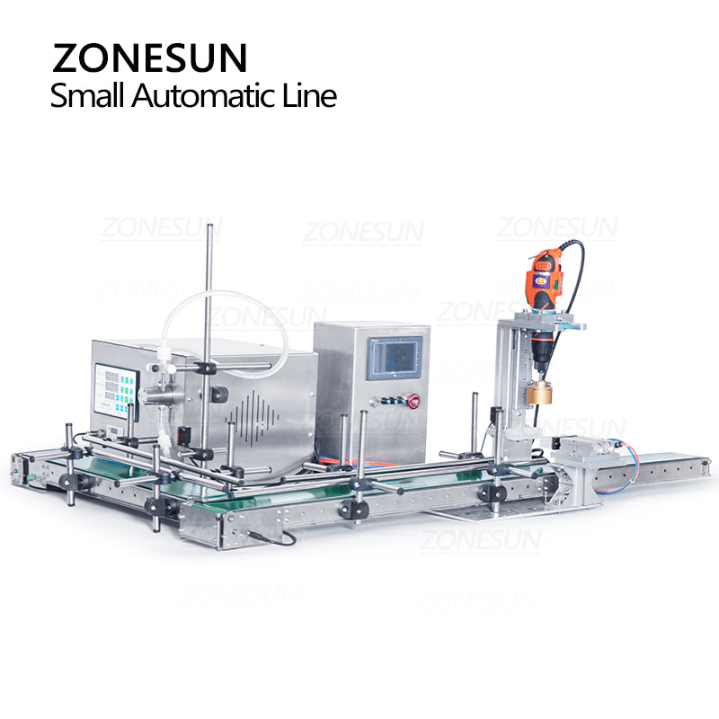 ZONESUN ZS-MPXG1 Pequena Bomba Magnética Automática de Enchimento de Líquido e Máquina de Tampar