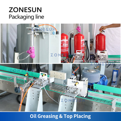 ZONESUN ZS-FE1 Automatic Fire Extinguisher Filling Sealing Labeling Production Line