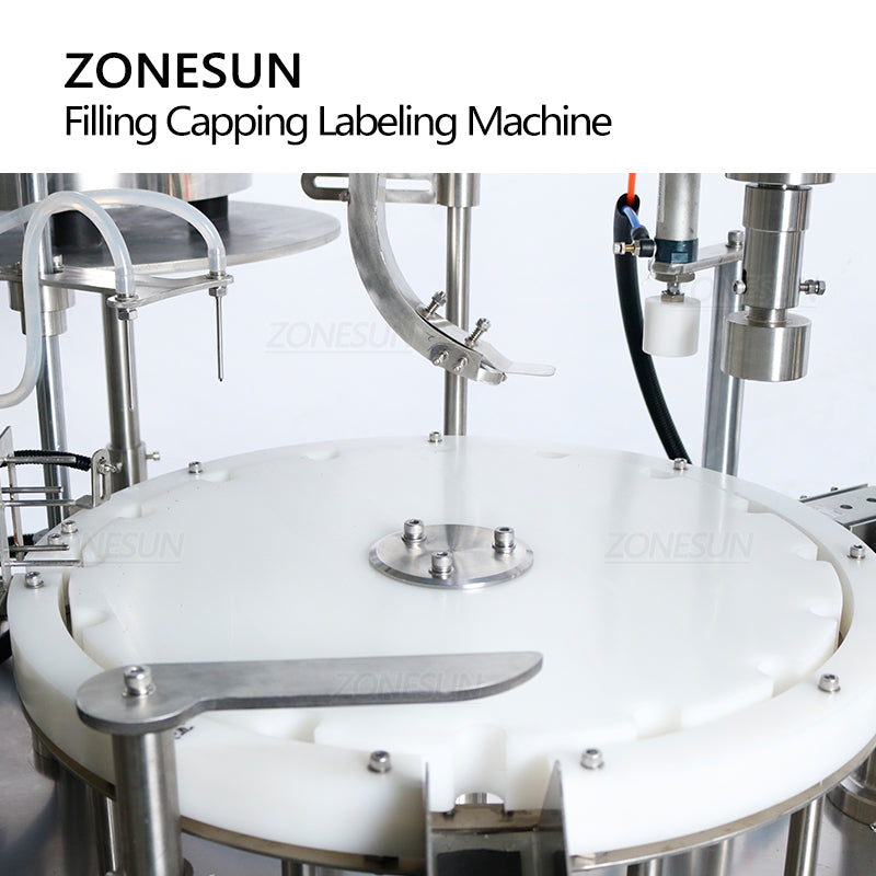ZONESUN ZS-FAL180Z3 Bomba peristáltica completamente automática Máquina de etiquetado, llenado y tapado de líquidos con 2 descifradores 