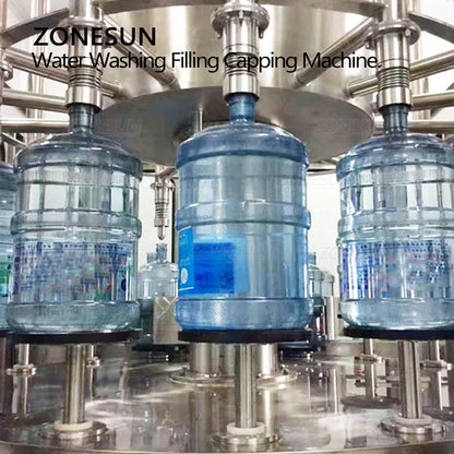 ZONESUN ZS-AFMW Máquina automática 3 en 1 para lavado de agua embotellada, llenado y tapado 