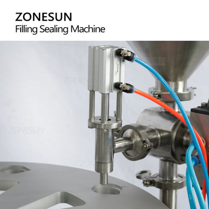 ZONESUN ZS-FS100 Máquina automática de selagem de copos para enchimento de pasta rotativa