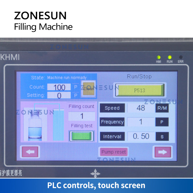 Máquina de llenado de líquidos con bomba de cerámica de boquilla única ZONESUN ZS-CPYT1S 