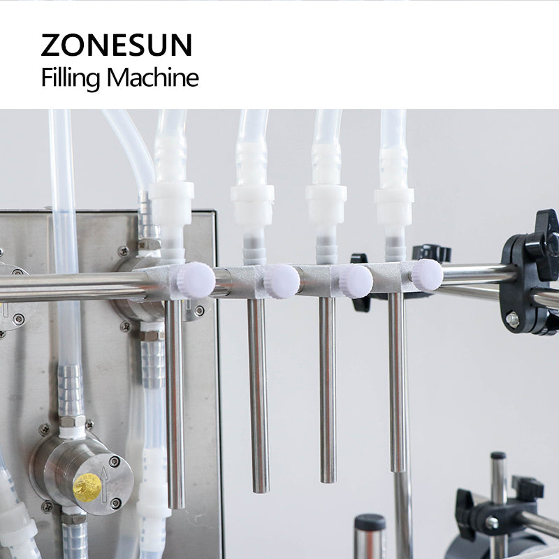 ZONESUN ZS-DTMP4Y Máquina automática de llenado de líquidos con bomba magnética de 4 cabezales 