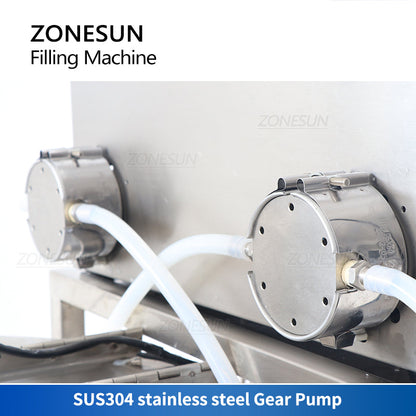 ZONESUN ZS-GTCD2A Máquina de enchimento de líquido com bomba de engrenagem resistente ao calor 