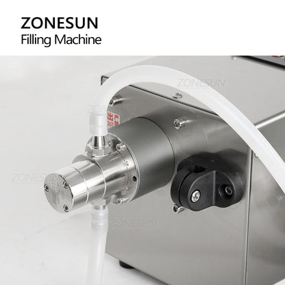 Máquina de llenado de líquidos con bomba magnética automática ZONESUN ZS-MPYT600 con transportador 