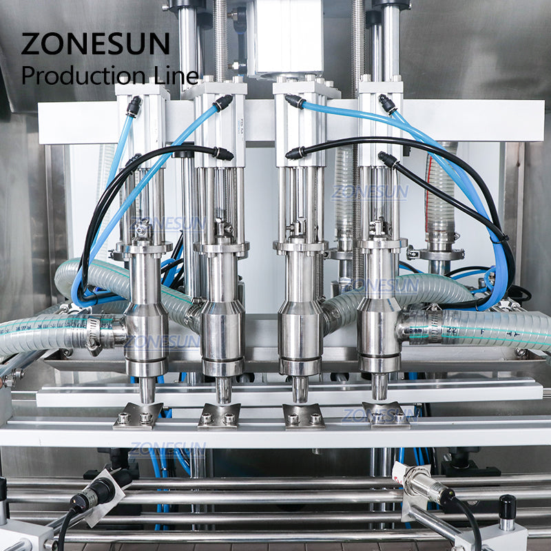ZONESUN ZS-FAL180P6 Servo máquina llenadora, tapadora y etiquetadora de pasta líquida