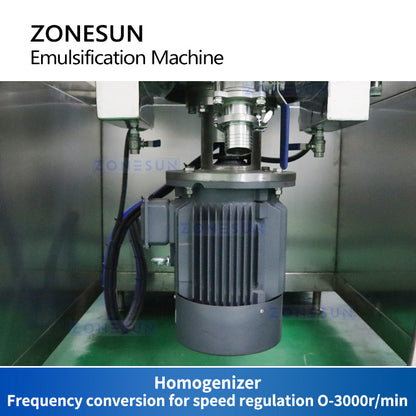 ZONESUN ZS-EM300 Máquina emulsificadora de mistura a vácuo 