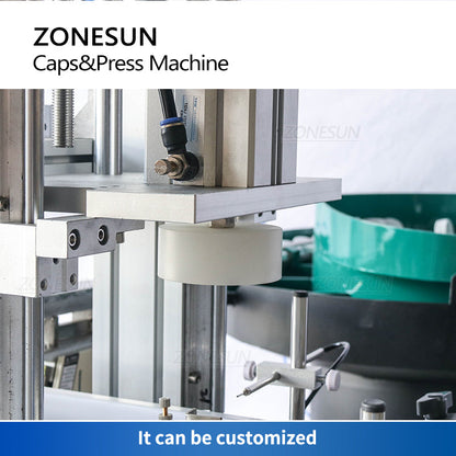 ZONESUN ZS-XG1870G Máquina automática de prensado de tapas con alimentador de tapas 
