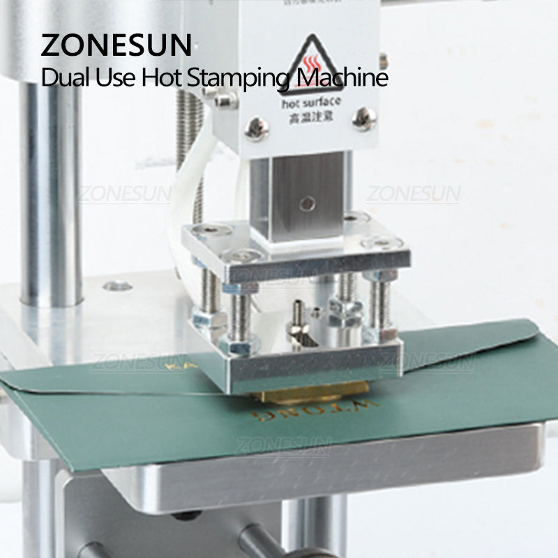 ZONESUN ZS-90GT Máquina de estampado en caliente redonda y plana de doble uso