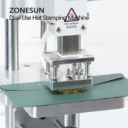 ZONESUN ZS-90GT Máquina de estampado en caliente redonda y plana de doble uso