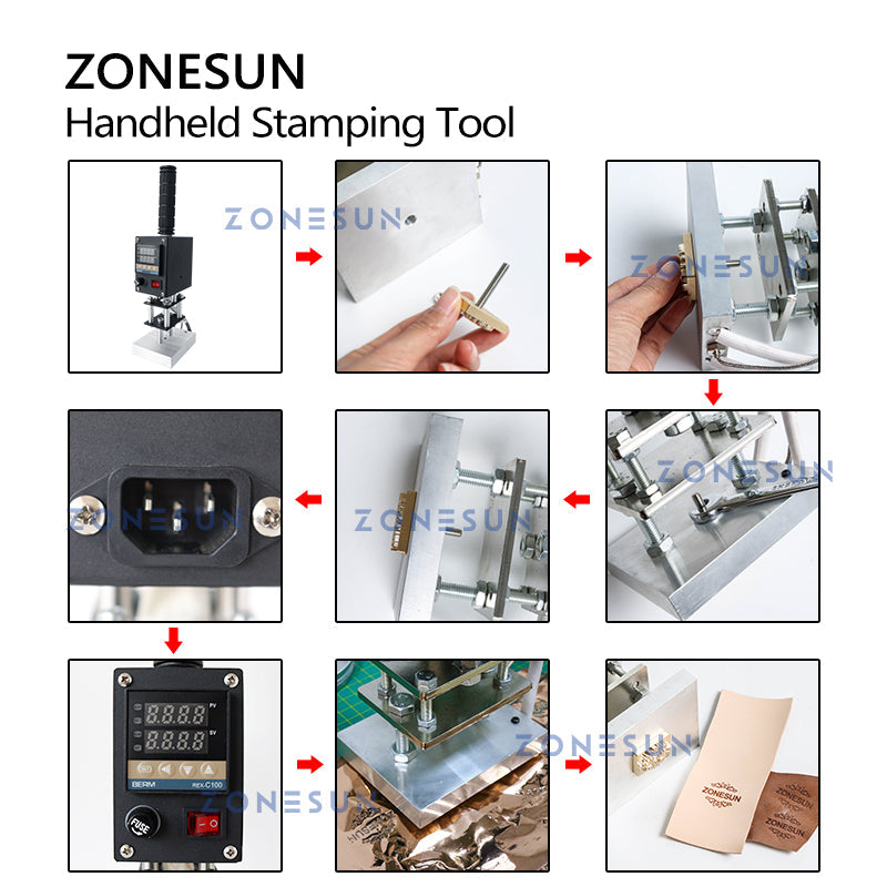 Máquina de estampado en caliente portátil ZONESUN ZS-HST1 