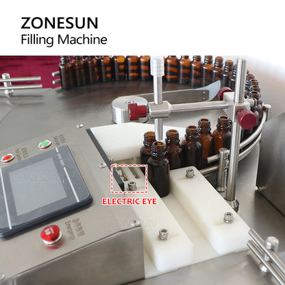 Máquina automática de llenado de líquidos con bomba de cerámica ZONESUN ZS-LPG1 con clasificador de botellas 