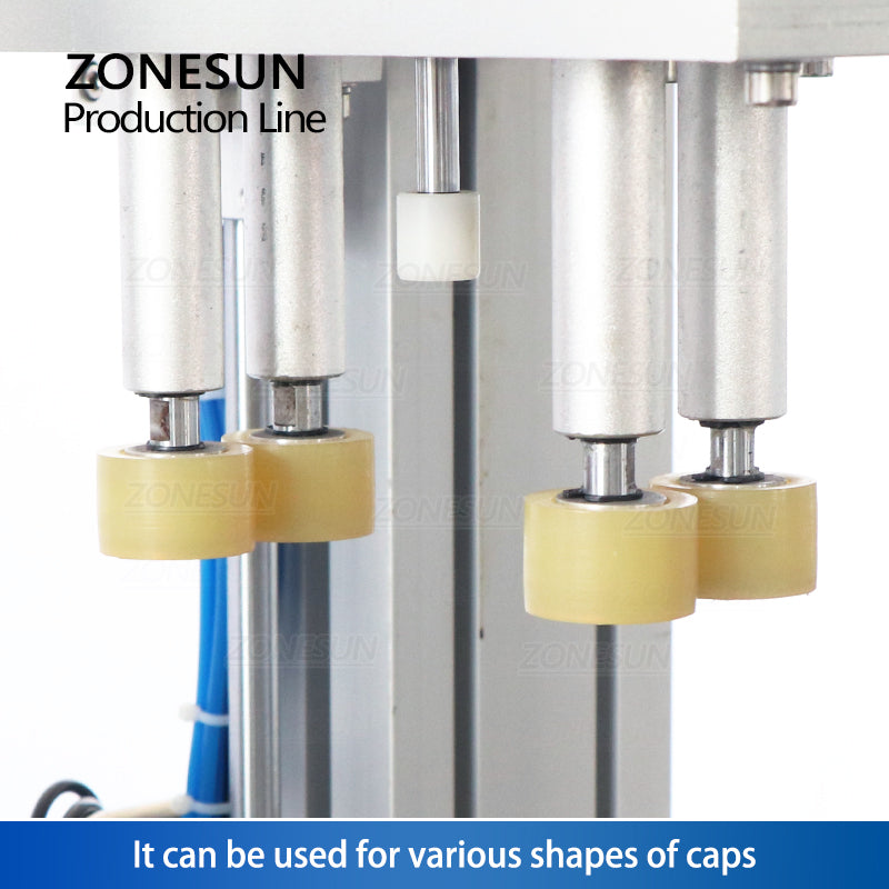 ZONESUN ZS-FAL180X4 4 Boquillas de buceo Bomba magnética Llenado de líquidos Tapado Máquina de etiquetado de botellas redondas con Descodificador 