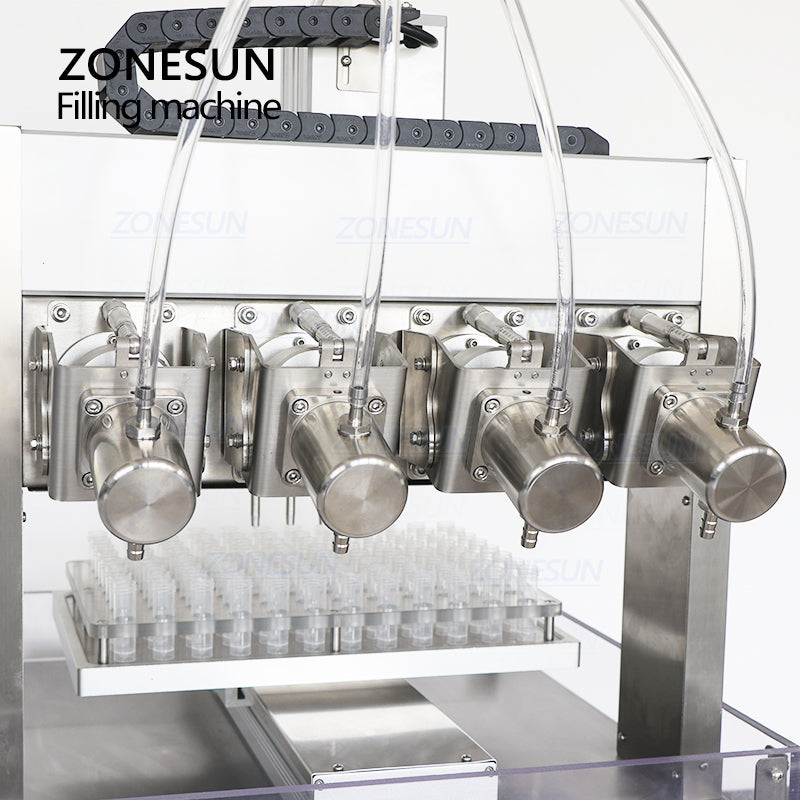 Máquina de enchimento de líquido ZONESUN ZS-XYZ4 4 bicos de bomba de êmbolo de cerâmica 