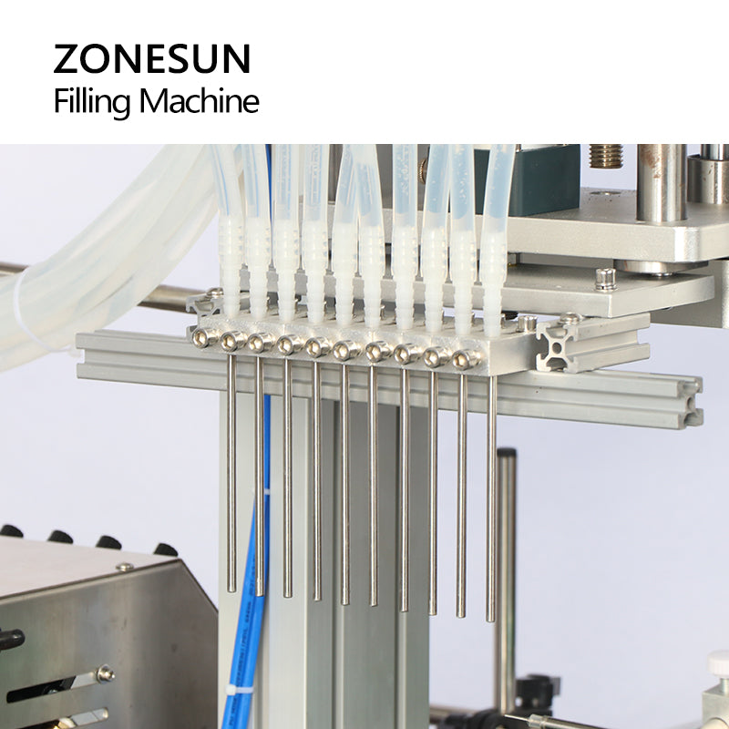 ZONESUN ZS-DTPP10D 10 bicos de mergulho bomba peristáltica máquina de enchimento de líquido 