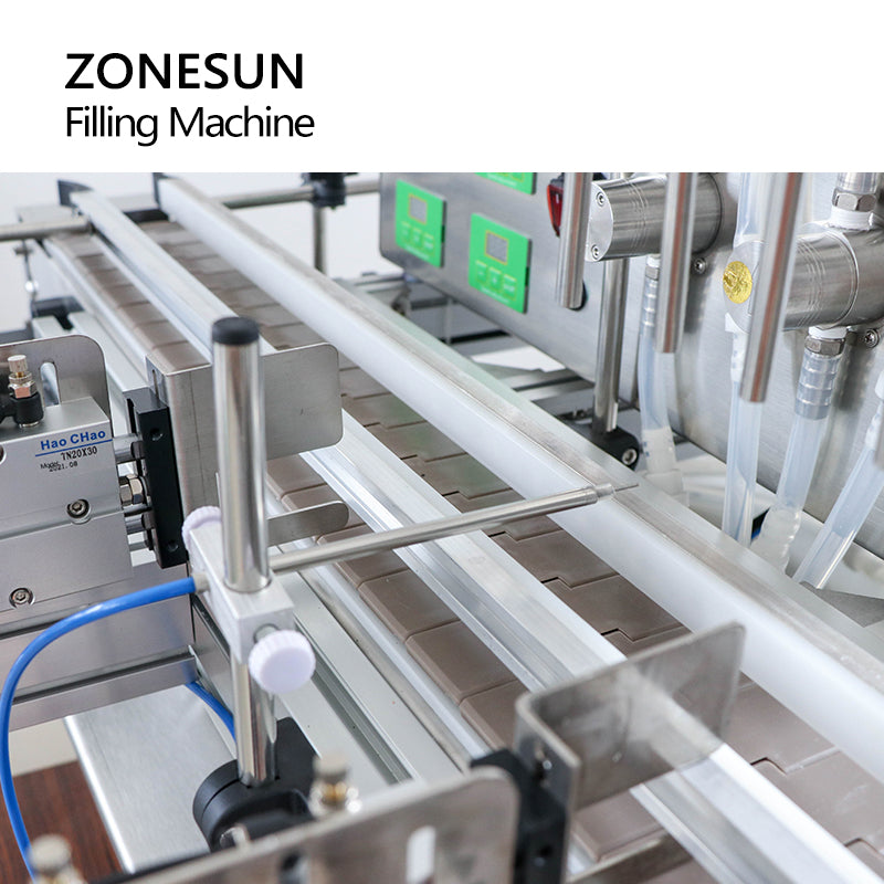 ZONESUN ZS-DTMP4Y Máquina automática de llenado de líquidos con bomba magnética de 4 cabezales 